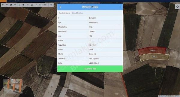 Başkan Emlaktan Satılık Mahmudiye Orta Mah 65.284 M2 Tarla