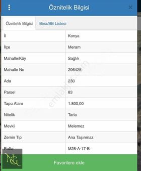 Meram Sağlıkta Yolun Yanında Müstakil Parsel