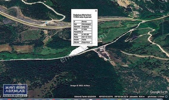Dağakça'da Satılık Eğimsiz Temiz Arazi