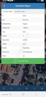 Bornova Ergene Mah. Köşe Parsel Müstakil - İmarlı Satılık Arsa