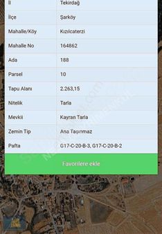 Tekirdağ Şarköy Kızılcaterzi Köyü
