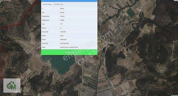 Gm Den Kestel Gölcükte Göle 380m Yola Cephe 8.280m2 Tarla