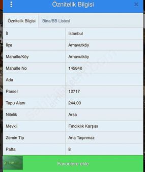 Arnavutköy Merkez Mah Satılık İmarlı Arsa