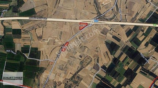 Edirne Havsa Yolageldi'de İcara Kiralık 9844m2 Tarla