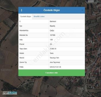 Bay-lent Emlak'tan Bigadiç Çağışta Satılık Tarla
