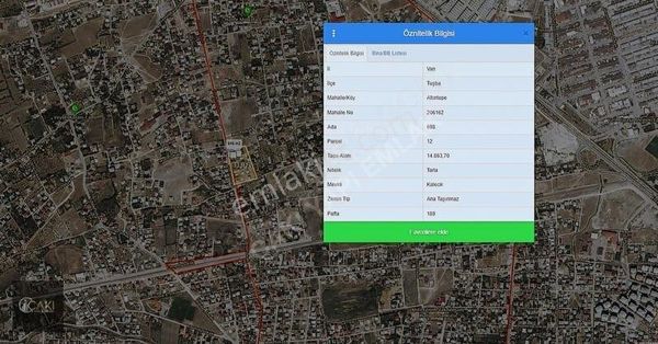Çakı Emlaktan Satılık 944 M² Merkezi Arsa