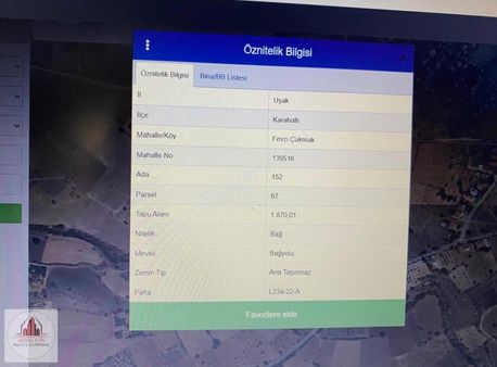 Uşak Karahallı Fevzi Çakmak 1870 M2 Tek Tapu Fırsat Arazi.......