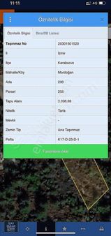 Karaburun Mordoğan Da Deniz Manzaralı Satılık 5 Dönümlük Tarla