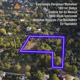 Ra Gayrimenkul Çamlıyayla Darıpınarı Mh.satılık Bahçe