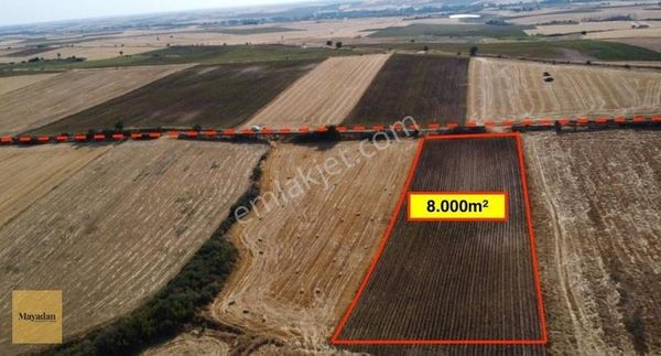 Mayadan Babaeski Karamesutlu'da 8000 M2 Köye 2 Km Satılık Arazi
