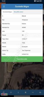 Bilecik Yenipazar 3602 M2 Satılık Yatırımlık Arsa