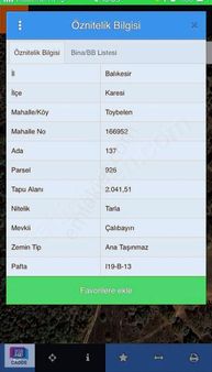 Balıkesir Karesi Toybelen'de Satılık Arsa !!!