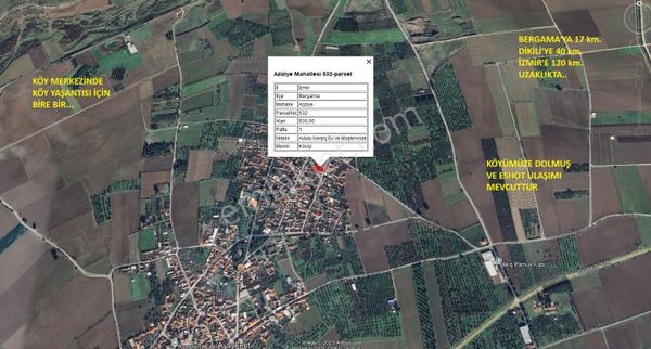 Komutanemlaktan Bergama Aziziyede Kocamannn Bahçeli Müstakil Köy Evi