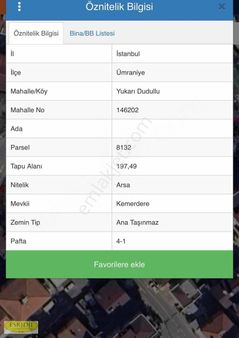 Asuman Hırlak Ümraniye Necip Fazılda Satılık 198 M2 Arsa