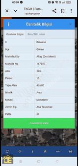 Ozan'dan Gönen Denizkent'de 3,5 Kat İmarlı Fırsat Arsa