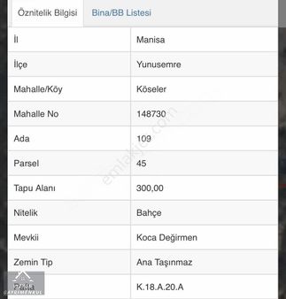 Vizyon Gayrimenkul De Köseler Mah.satılık Bahçe