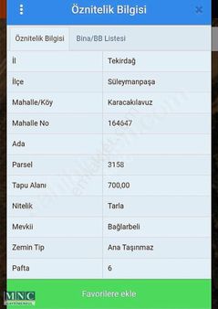 Süleymanpaşa Karacakılavuzda Tarla