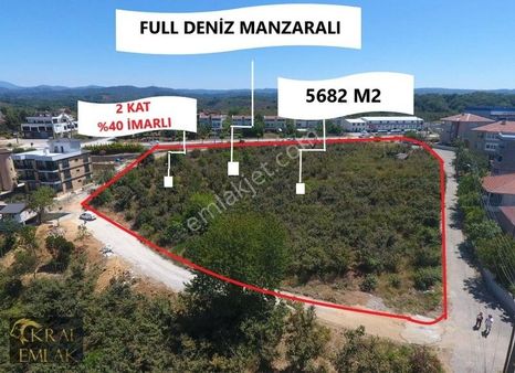 Full Deniz Manzaralı Plaja Yakın 2 Kat %40 İmarlı Satılık Arsa