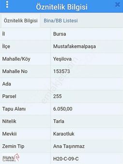 M.kemalpaşa Yeşilova Kadastro Yolu Ve Suyu Olan Fırsat 3.025 M2