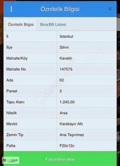Silivri Kavakli'da Villa İmarlı Arsa