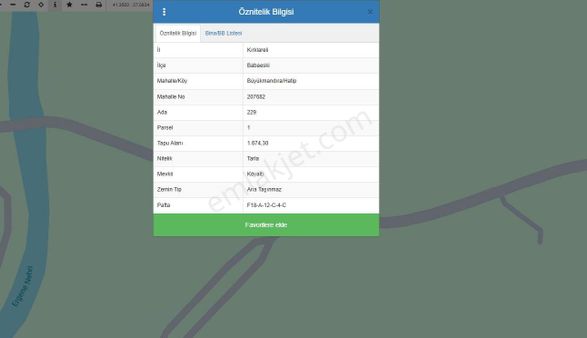 Goldhouse Dan Satılık Kırklareli Babaeski De Ana Cadde Üzeri Tarla