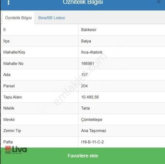 Yatırım Fırsatı! Balya Ilıca'da 10.485 M² Müstakil Tapu Tarla.