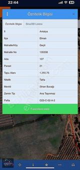Elmalı Geçit Mahallesinde Acil Satılık Tek Tapu Fırsat Tarla
