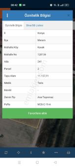 Konya Meram Kavak Ta 11157 Metrekare Tarla