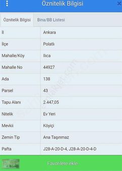 Ilıca Köyünde 2447m² Ev Yeri