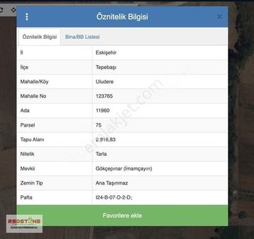 Yatırımlık Fırsat! Eskişehir Tepebaşı Uluderede Satılık Arsa