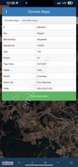 Kepsut Akçakertil De İmara Yakın Resmi Yola Cephe Arazi
