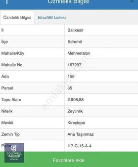 Balıkesir Mehmetalanda Köy İmarına Yakın 2900 M2 Zeytinlik