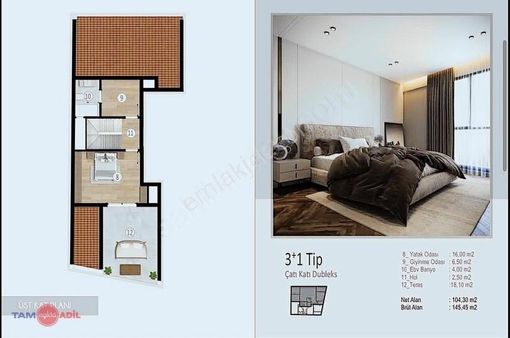 Bu Konumda Bu Fiyata 3+1 Dubleks 0 Daire ! 2025 Ekimde Teslim