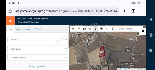 Asfalta Sıfır Tek Tapu Tarla Gölpınar Da