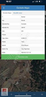 Burdur Bucak Kızılseki Köyünde Satılık Tarla