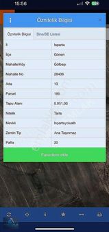 Isparta Gönen Gölbaşı Satılık Tarla