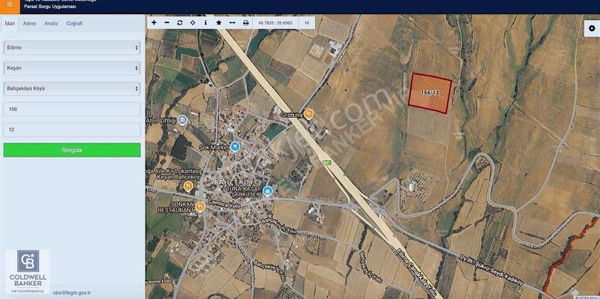 Keşan Bahçeköy'de Otoyola Yakın 23.498m2 Tek Tapu Satılık Tarla