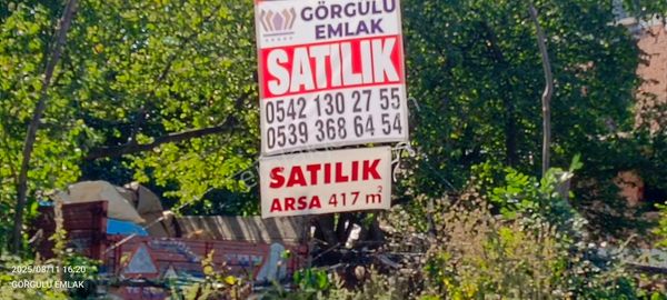 Görgülü Emlaktan Satılık 417 M2 Aarsa