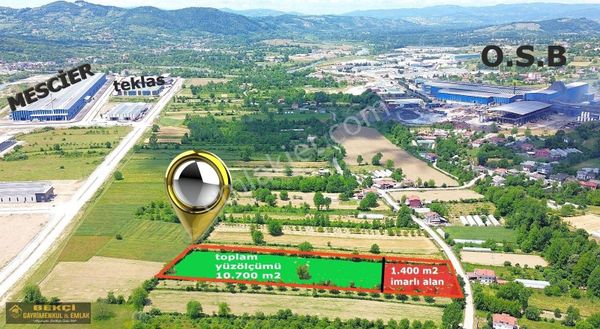 O.s.b Fabrikalar Dibinde 10.700m2 İmarlı Dümdüz Arsa Tek Tapu
