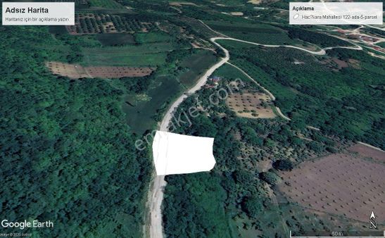 Bursa İnegöl Hacıkara Köyünde Resmi Kadastro Yoluna Cephe 1.600 M2 Tarla