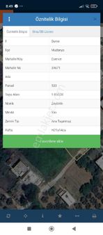 Bursa Mudanya Esence Mahallesi Satılık 616 Mt 2 Tarla