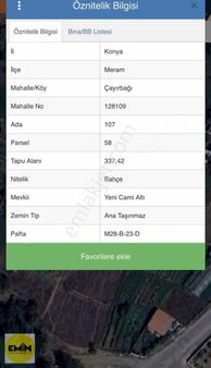 Çayırbağı Merkez'de Satılık 478m2 Bahçe!!