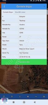 Uludere Köyü Çıkışı Satılık Tarla