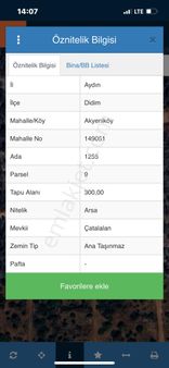 Didimde Villa İmarlı 300 M2 Arsa