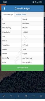 Osmaneli Medetli Köyü Satılık Tarla 3715 Mk Acilll Satılık Yatırımlık Uygun Fiyat