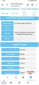 Satılık Ticaret Arsası Sapanca Yolu Üzeri Kartepe Acısu