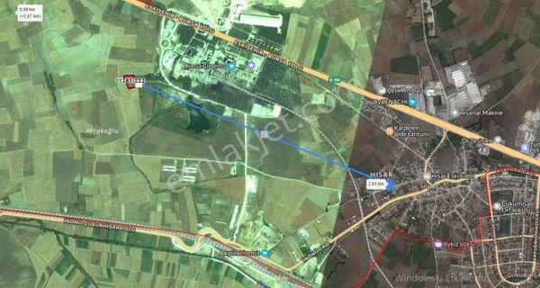 Hisar Mahallesinde 6.122 M2 Satılık Tarla