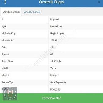 *fırsat*boğazköprü* Kuzey Çevreyoluna 100 Metre Sanayi Arsası