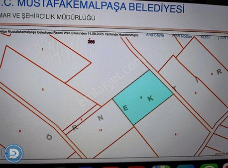 Mustafakemalpaşa Orta Mahallede "5562m2 Hesaplı Yatırımlık Tarla