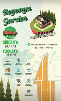 Sincan Anayurt Köyüne Bir Parsel 250 Metre Sulu Hobi Bahçesi Sokak Aynatmalar Takıldı Satılık